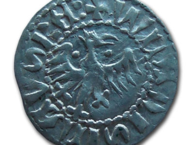 Аверс грошика Владислава Ягайла