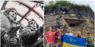 Німецький літак з касетними бомбами коло села Богрівка, Карпати