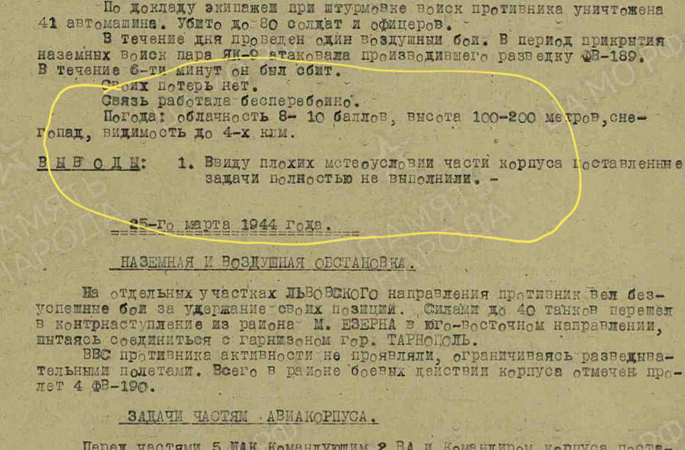 Архівні дані за 24-26 березня 1944 року
