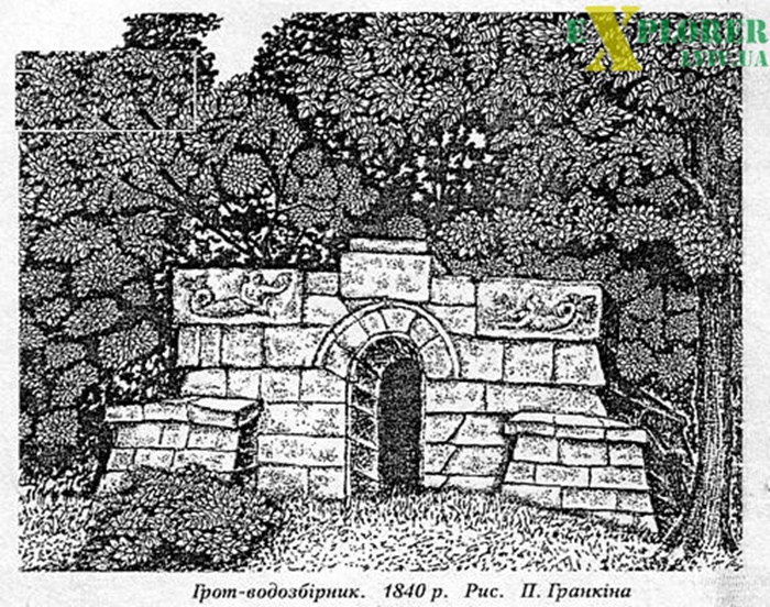 Грот-водозбірник на Погулянці. Рис. П.Гранкіна