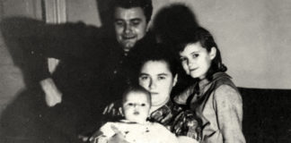 З. Флінта з дружиною Ганною, донькою Іриною ти сином Андрієм, 1970 р.