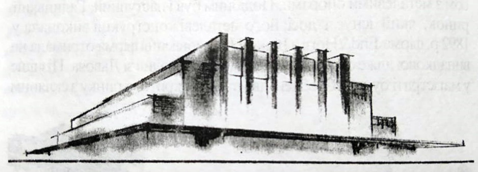 Ескіз критого ринку на пл. Зерновій. Арх. А.Козакевичю 1935 р.