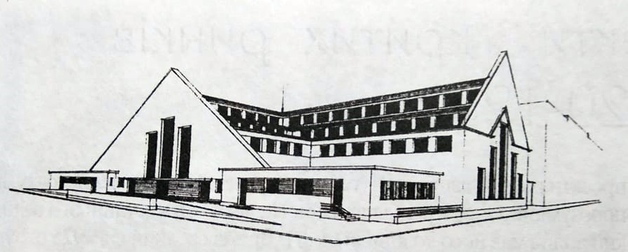 Проект критого ринку на пл. Зерновій. Арх. Т. Пісєвич, 1920-ті рр.