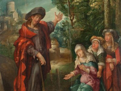 Лукас ван Лейден "Не торкайся Мене" (XVI ст.), живопис і гравюра (1519). Британський музей