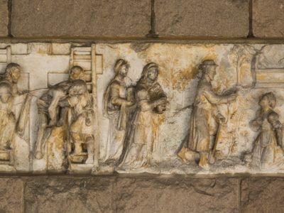 Горельєф "Christ appears to St. Mary Magdalene as a gardener" (XVI ст. Лорран, Франція). Джерело: Музей Метрополітен, Нью-Йорк. Джерело: metmuseum.org