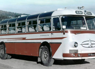 Серійний туристичний/міжміський автобус ЛАЗ-699А «Турист». Фото 1964 р.