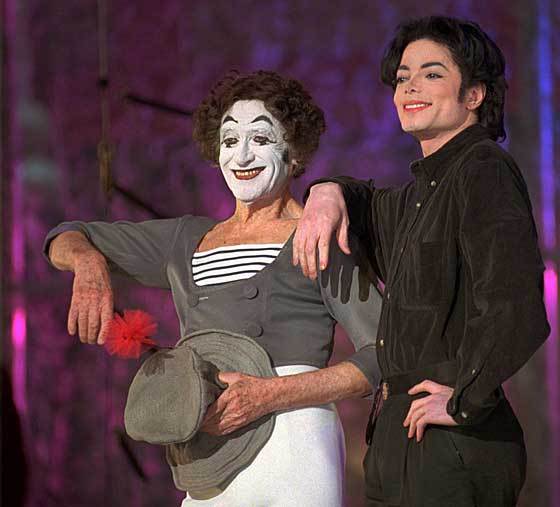 Марсель Марсо і Майкл Джексон. Фото з http://www.tributes.com/