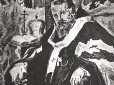 Олекса Новаківський. Князь Церкви (Шкіц із пам'яти), 1915 (репродукція втраченого твору)