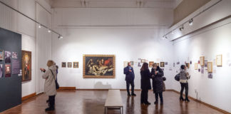 Експозиція виставки "Модест Сосенко. Фрагменти: до монументального"