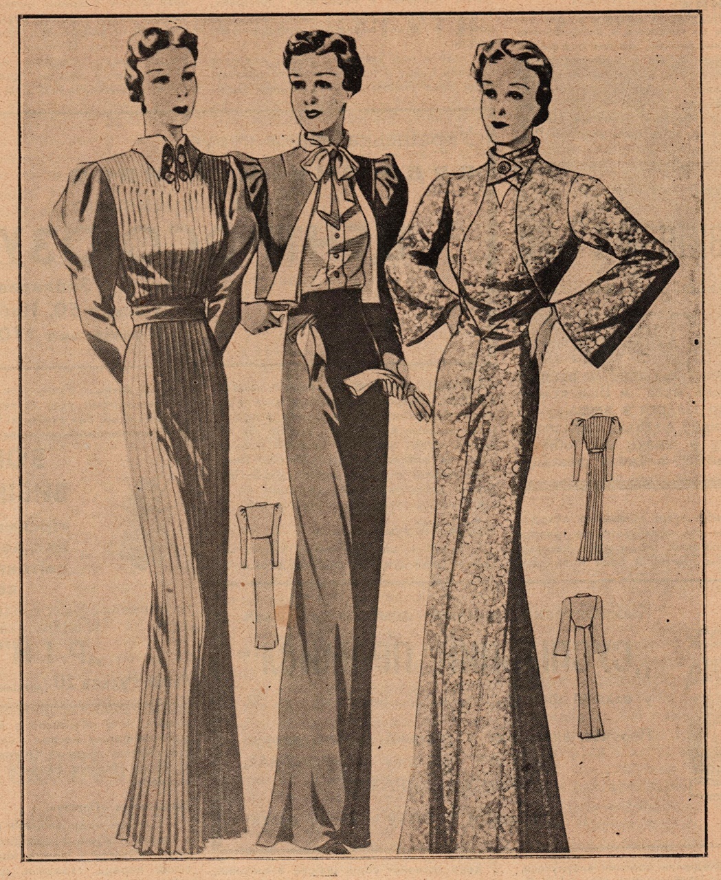 Модні сукні 1937 року