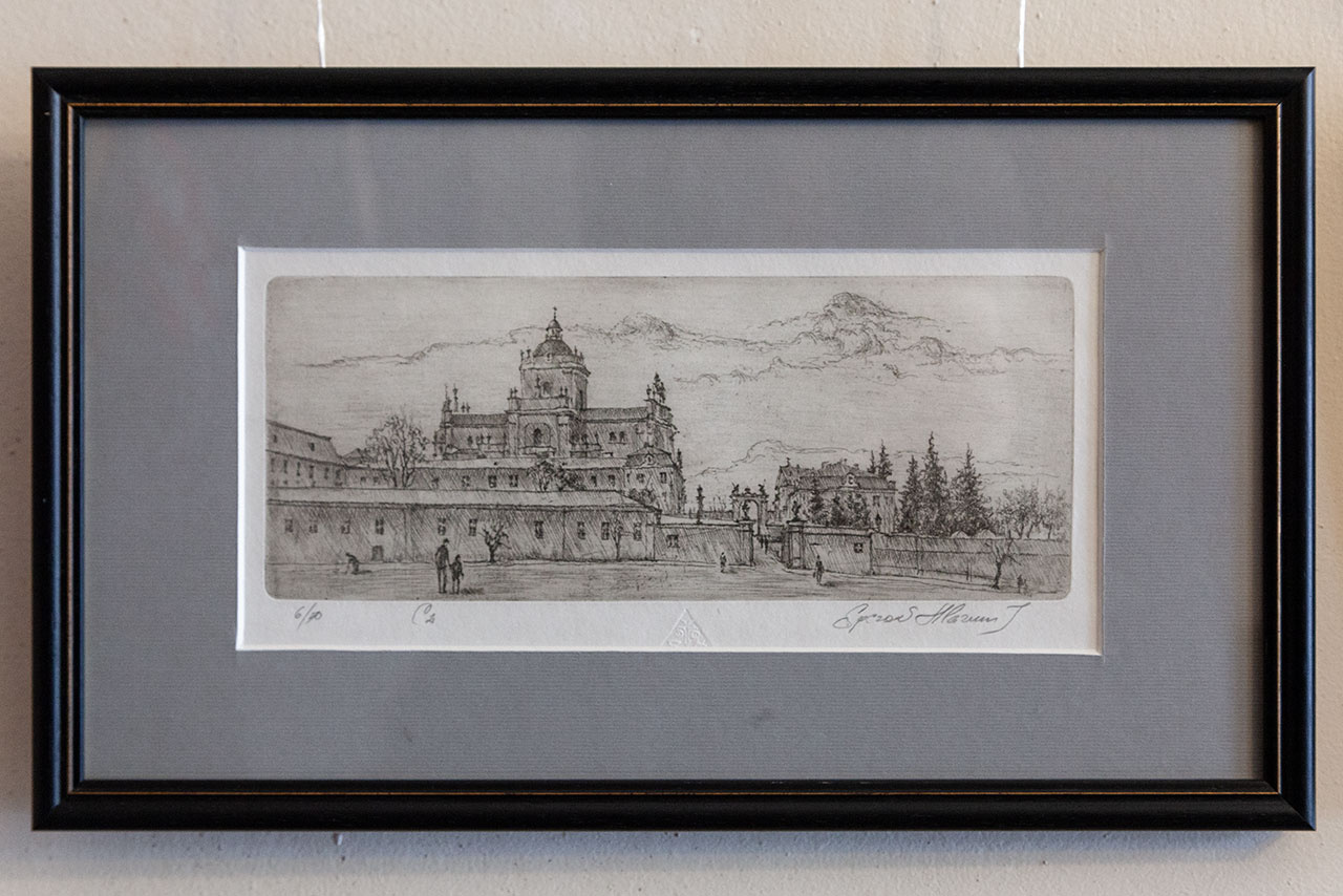 Робота з виставки графічних офортів Юрія Сичова-Глазуна "Обличчя міста"