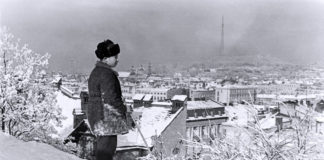 Львів, вулиця Кутузова (сучасна Тарнавського), січень 1961 року. Світлив Юліан Дорош.