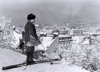 Львів, вулиця Кутузова (сучасна Тарнавського), січень 1961 року. Світлив Юліан Дорош.