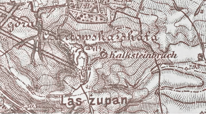 Мапа Чортових скель 1897 року