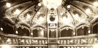 Інтер'єр залу театру "Bagatela" (1925–1927 pp.). З архівної колекції Театру ім. Леся Курбаса.