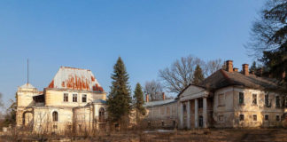 Палац Жевуських-Лянцкоронських в Роздолі, березень 2021 р.