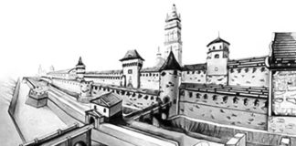 Галицька брама. Реконструкція Ігора Оконченка станом на XVI-XVII ст.