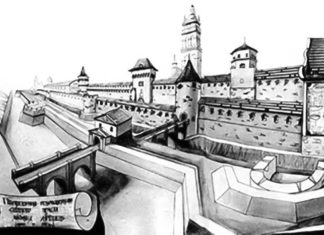 Галицька брама. Реконструкція Ігора Оконченка станом на XVI-XVII ст.