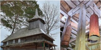 Автентична церква в Карпатах у покинутому селі Кужбеї