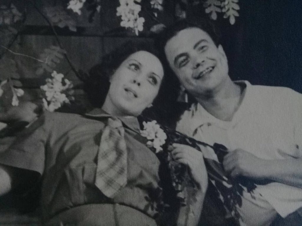 Алла Логошовець з партнером у виставі “Коли цвіте акація”, 1955 рік