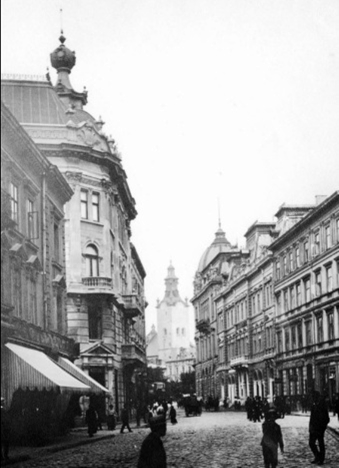 Вулиця Ягеллонська (сучасна Гнатюка). Фото початку XX ст.