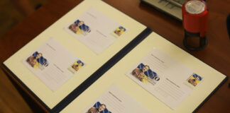 Погашеня марки до 130-річчя від дня народження Євгена Коновальця