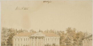 Млинівський палац і парк на малюнку Наполеона Орди, 1860-1870-і роки