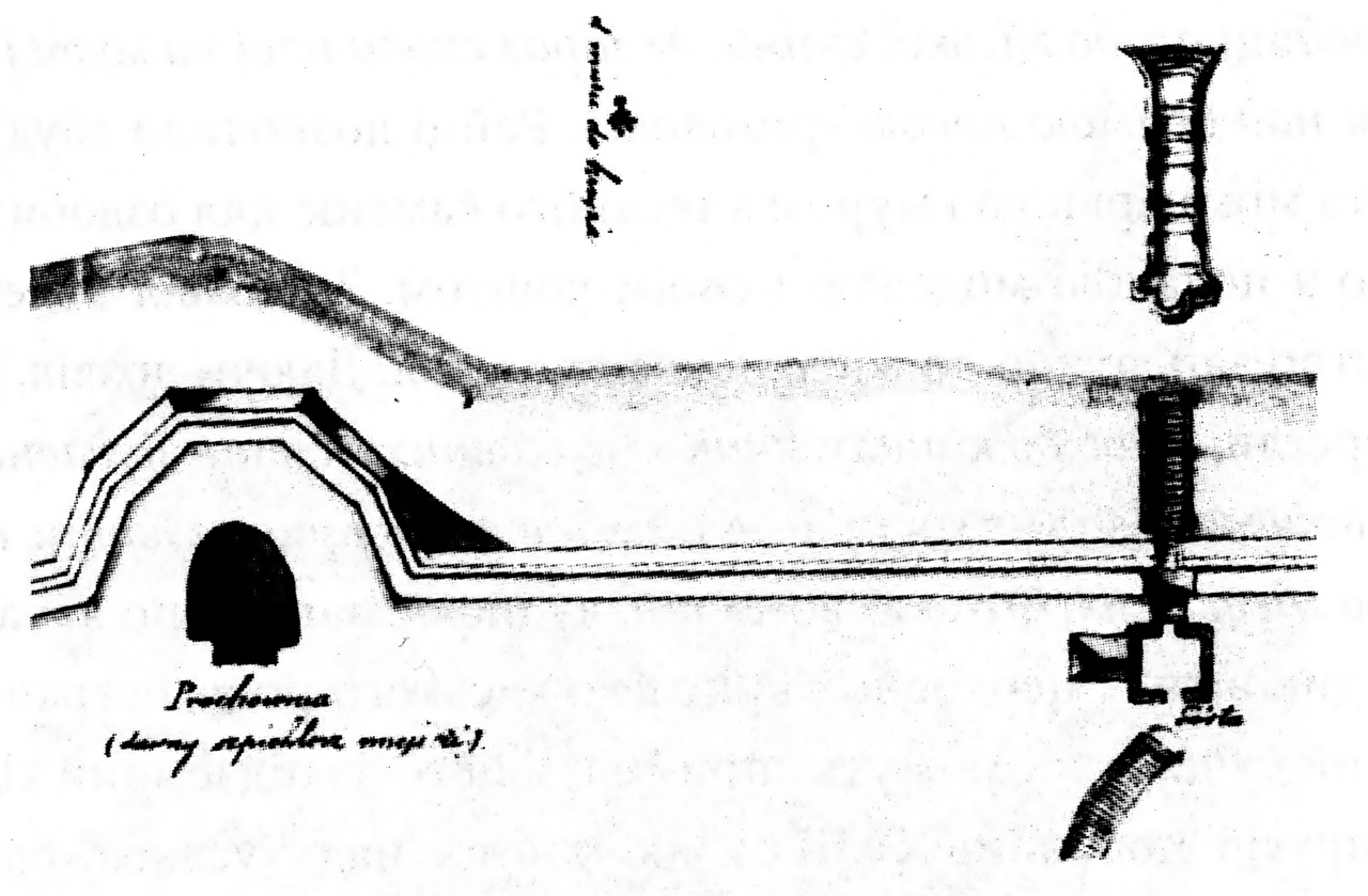 Фрагмент плану східного прясла фортифікацій Львова. Порохова вежа і Босацька фіртка