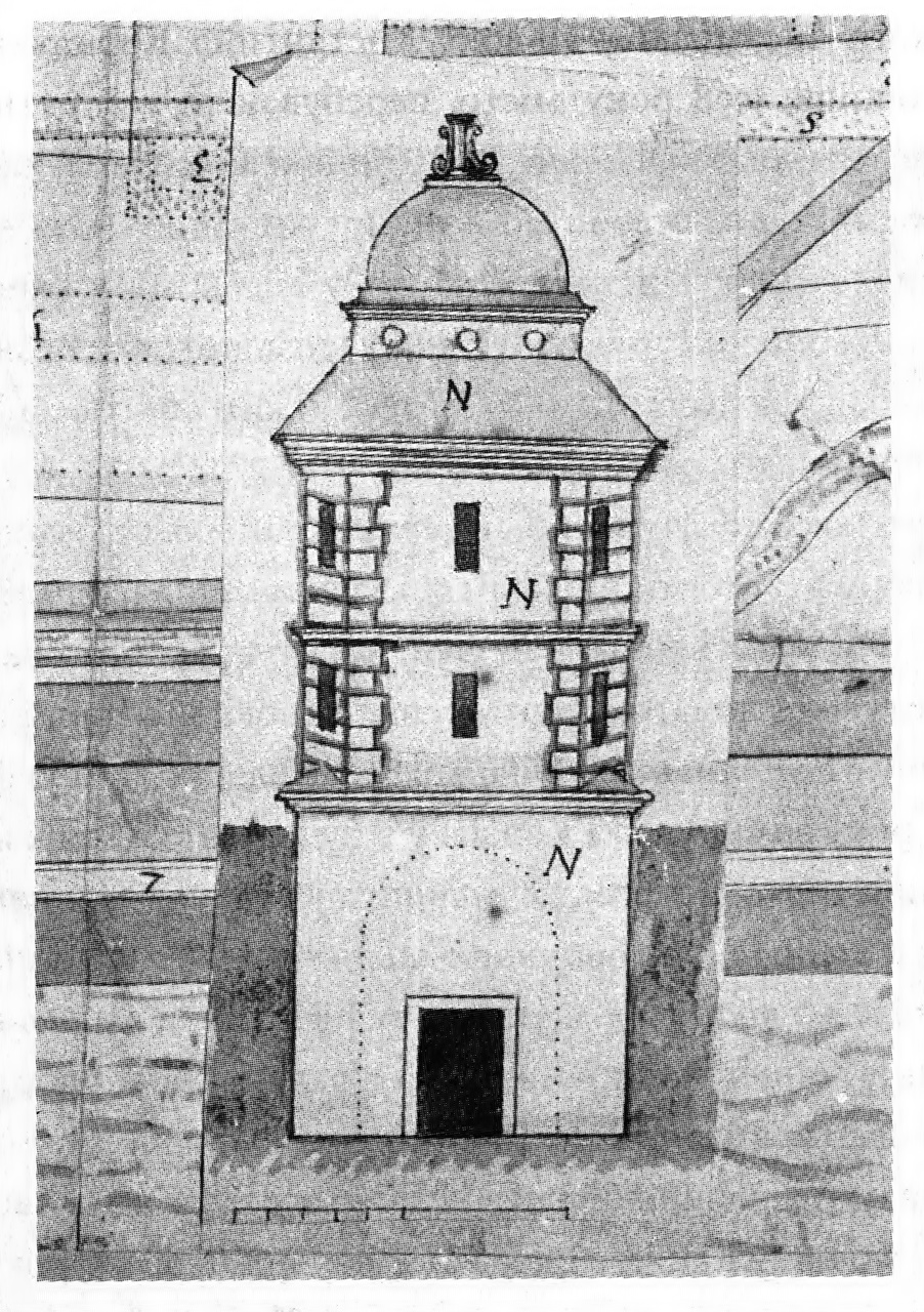 Єзуїтська фіртка на плані 1762 року. Вигляд з заходу (від Полтви)