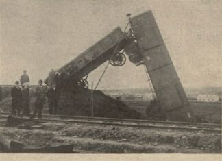 Наслідки залізничної аварії на Підзамче. Nowości Illustrowane, 1911 рік