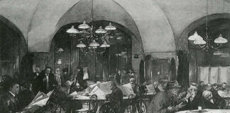 В кав'ярні. Картина Р. Фолькеля