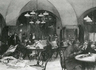 В кав'ярні. Картина Р. Фолькеля