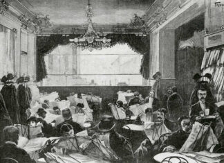 В кав'ярні. Картина Ф. Шталя. 1887 р.