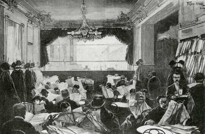 В кав'ярні. Картина Ф. Шталя. 1887 р.