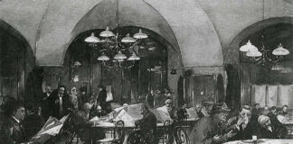 В кав'ярні. Картина Р. Фолькеля