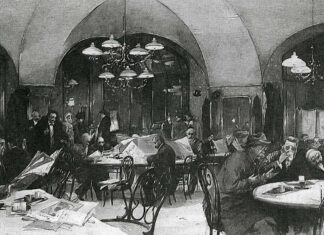 В кав'ярні. Картина Р. Фолькеля