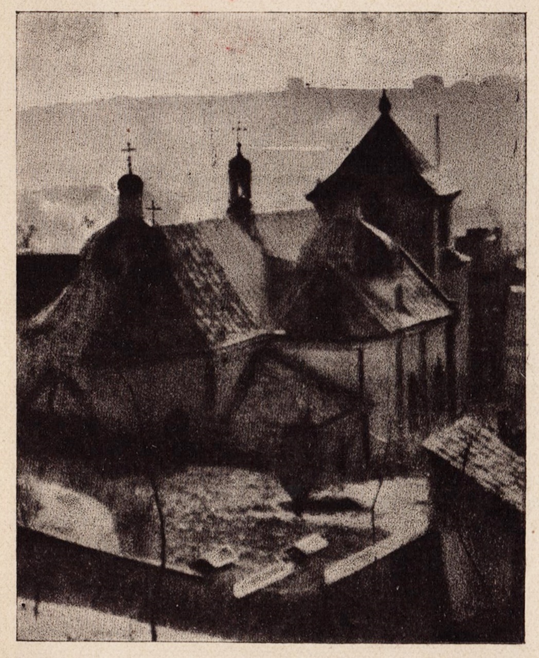 О.Мох. Василіянська церква. Фото, що зайняло І місце на виставці. Каталог ІІІ виставки УФОТО "Львів у світлині", 1932 р. (збірка Львівського Фотомузею)