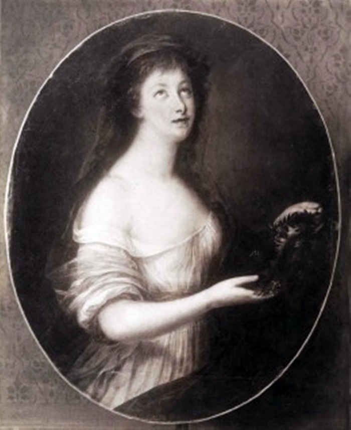 Фотопортрет з картини Олександра Росліна, який у Парижі малював Розалі в 1792 році