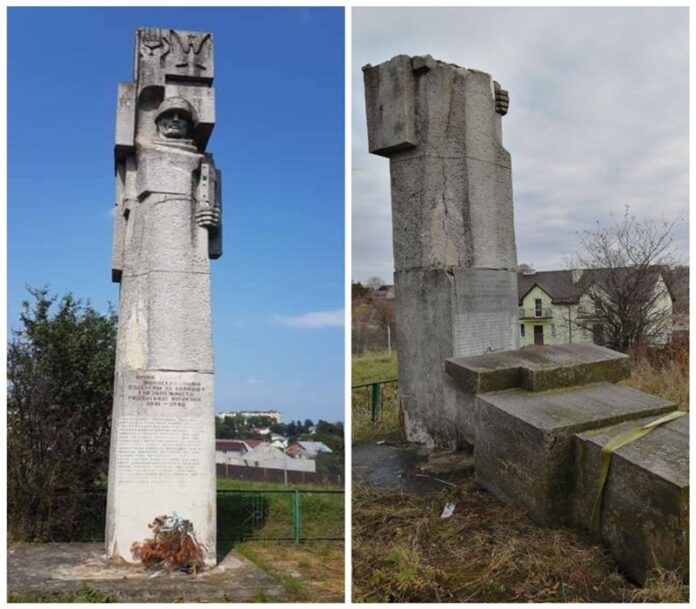 Неподалік Львова зруйнувався пам’ятник НКВДистам