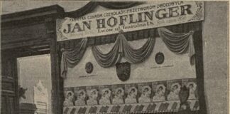 Вітрина з виробами фабрики Яна Гефлінгера. Nowości Illustrowane, 1908 рік