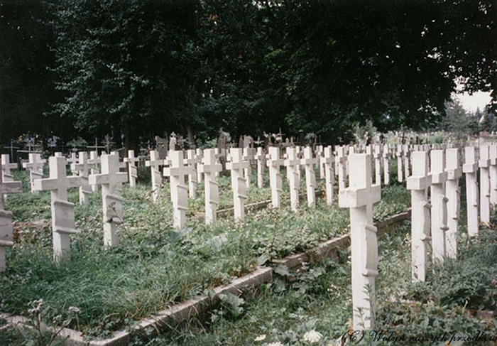 Так виглядала ділянка з похованням польських вояків у 1996 році
