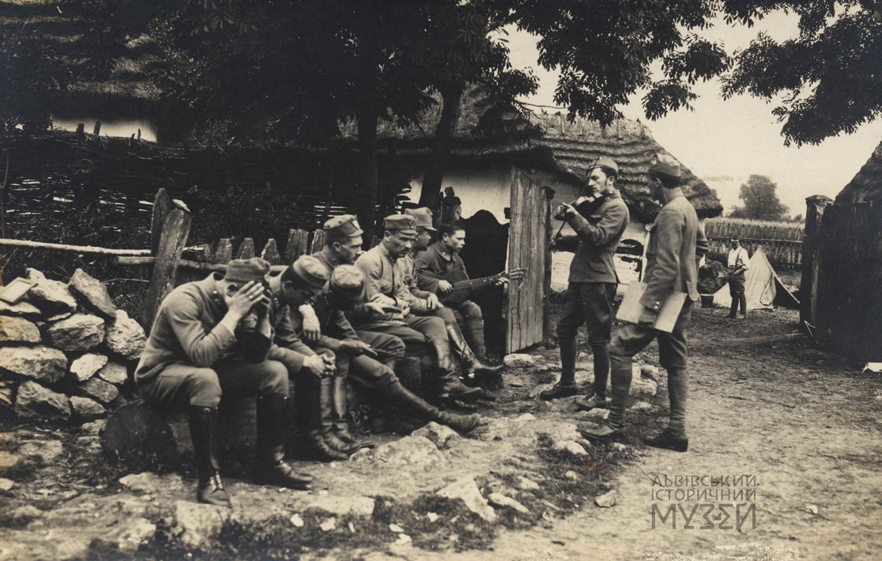 Українські січові стрільці на відпочинку. Фондова колекція ЛІМ