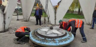 У Дрогобичі Львівської області повністю демонтували радянський меморіал Вічний вогонь