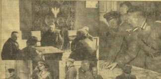 Зустріч німецьких та радянських офіцерів у Білостоку. Das kleine Volksblat, 1939 рік