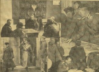 Зустріч німецьких та радянських офіцерів у Білостоку. Das kleine Volksblat, 1939 рік