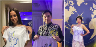 Розписані вручну ексклюзивні футболки із голубами миру від українського бренду «Караванська-Уманська»