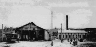 Ангар трамвайного депо і міська електростанція постійного струму. 1894 р.