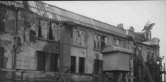 Руйнування міської електростанції під час бойових дій 1918 – 1919 рр. між польськими військами та військами ЗУНР. 1919 р.