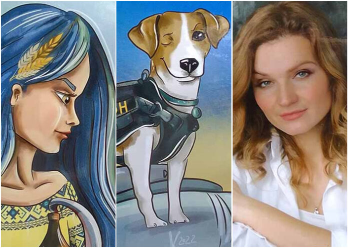 Картини на тему війни експоновано перед головним корпусом ЛНУ ім. Франка