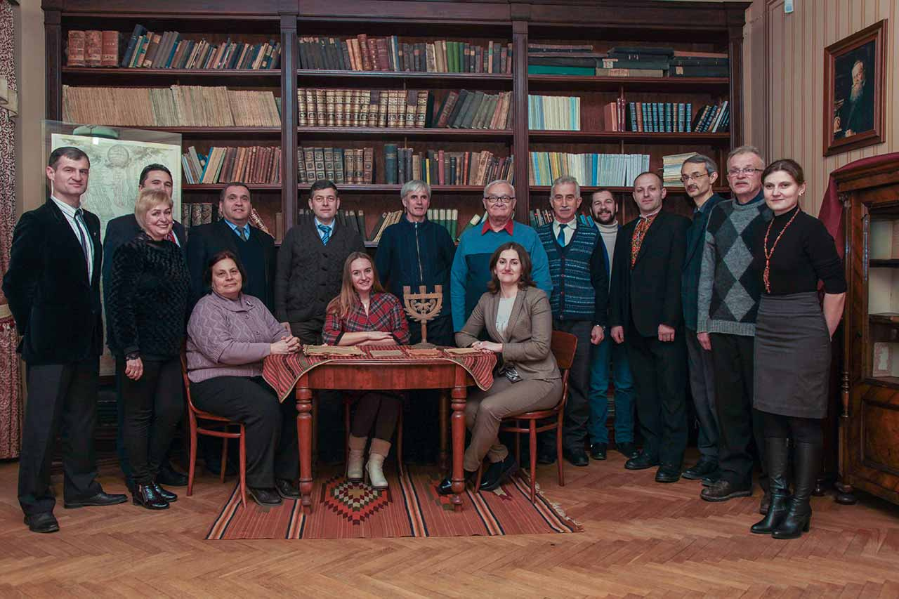 Учасники наукової конференції «Українська тіловиховна і спортова традиція» у Державному меморіальному музеї Михайла Грушевського у Львові. 24 лютого 2018 р.